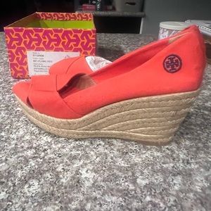 Tory Burch Wedge Espadrille Sandals. Size 9